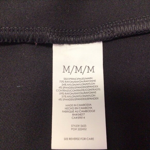 Cabi Relax Convertible Stretch Ponte Knit Long Black Zip Jacket 5655 Sz Medium - Picture 8 of 14